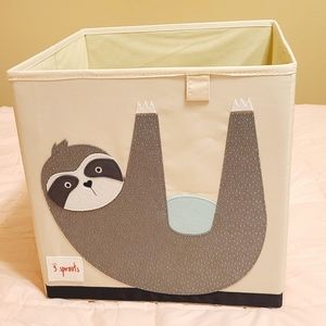 BRAND NEW 3 Sprouts Sloth Storage Bin Cube Box Organizer Foldable